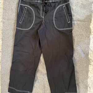 LOFT Black Board Shorts with White Stitching